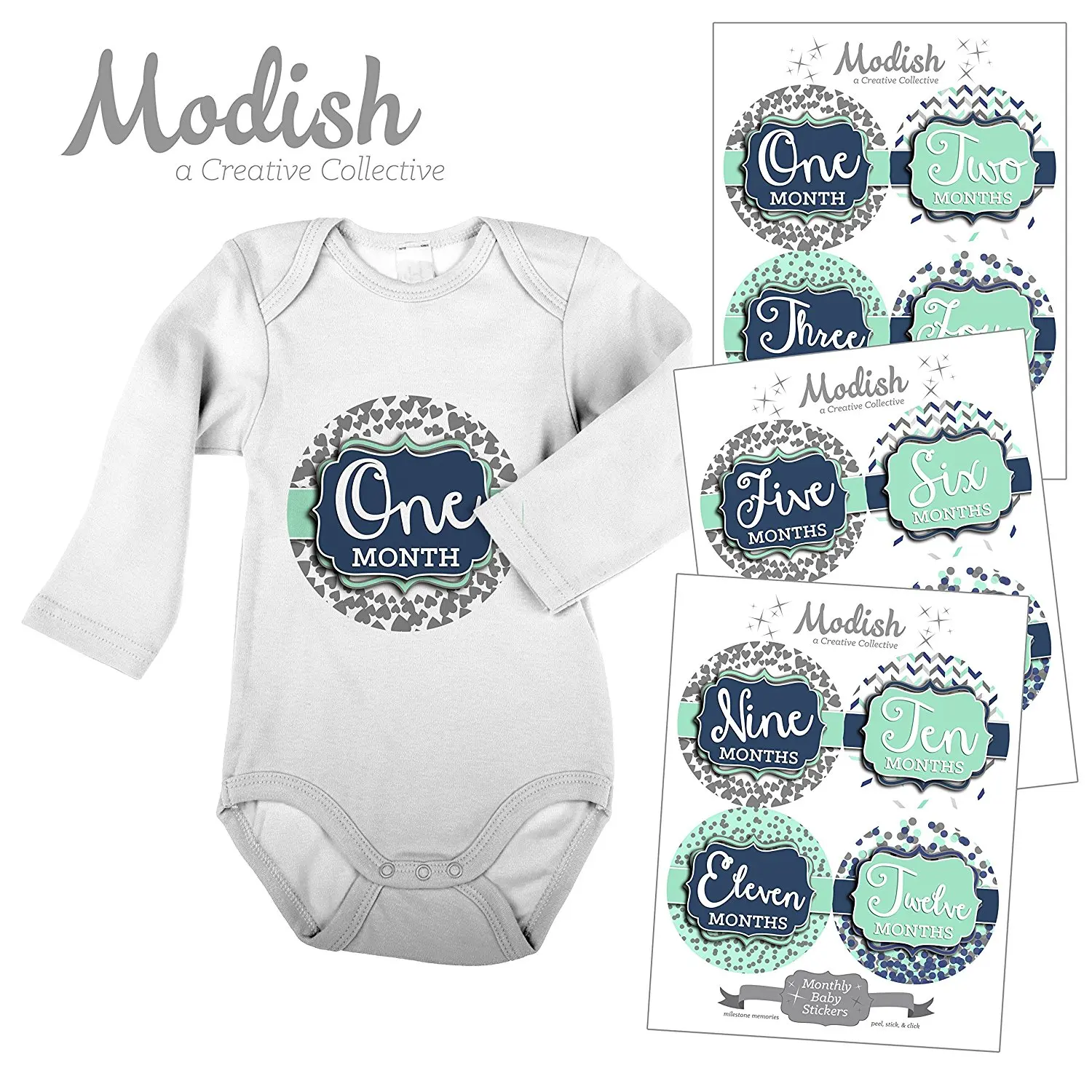 baby boy milestone onesies
