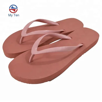 Summer Style Simple Blank Plastic Flip Flops Women Plain Flip Flops Wholesale Pe Flip Flops 