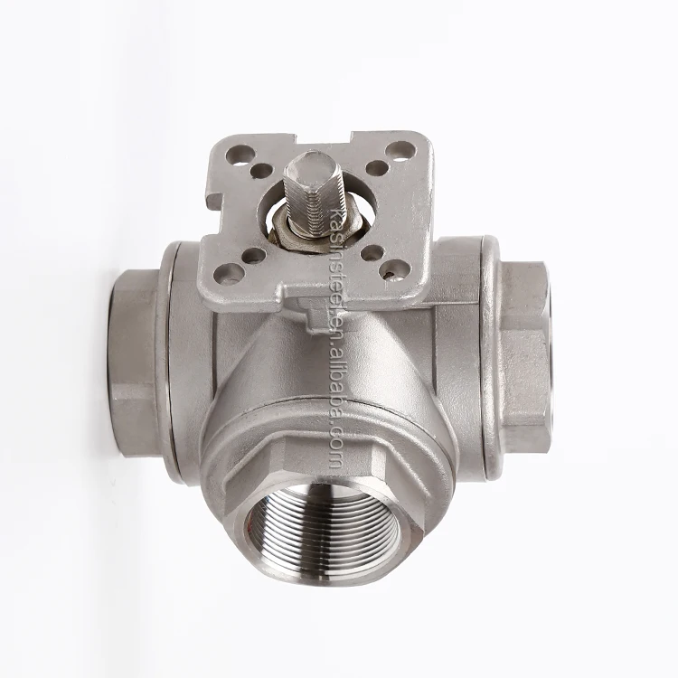 Stainless Steel Three Way Internal Screw Thread Spring Loaded Ball