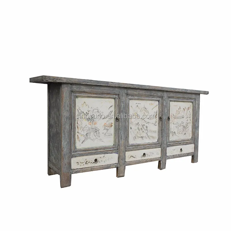 Chinese Unfinished Antique Buffet Cabinets Sideboards Furniture