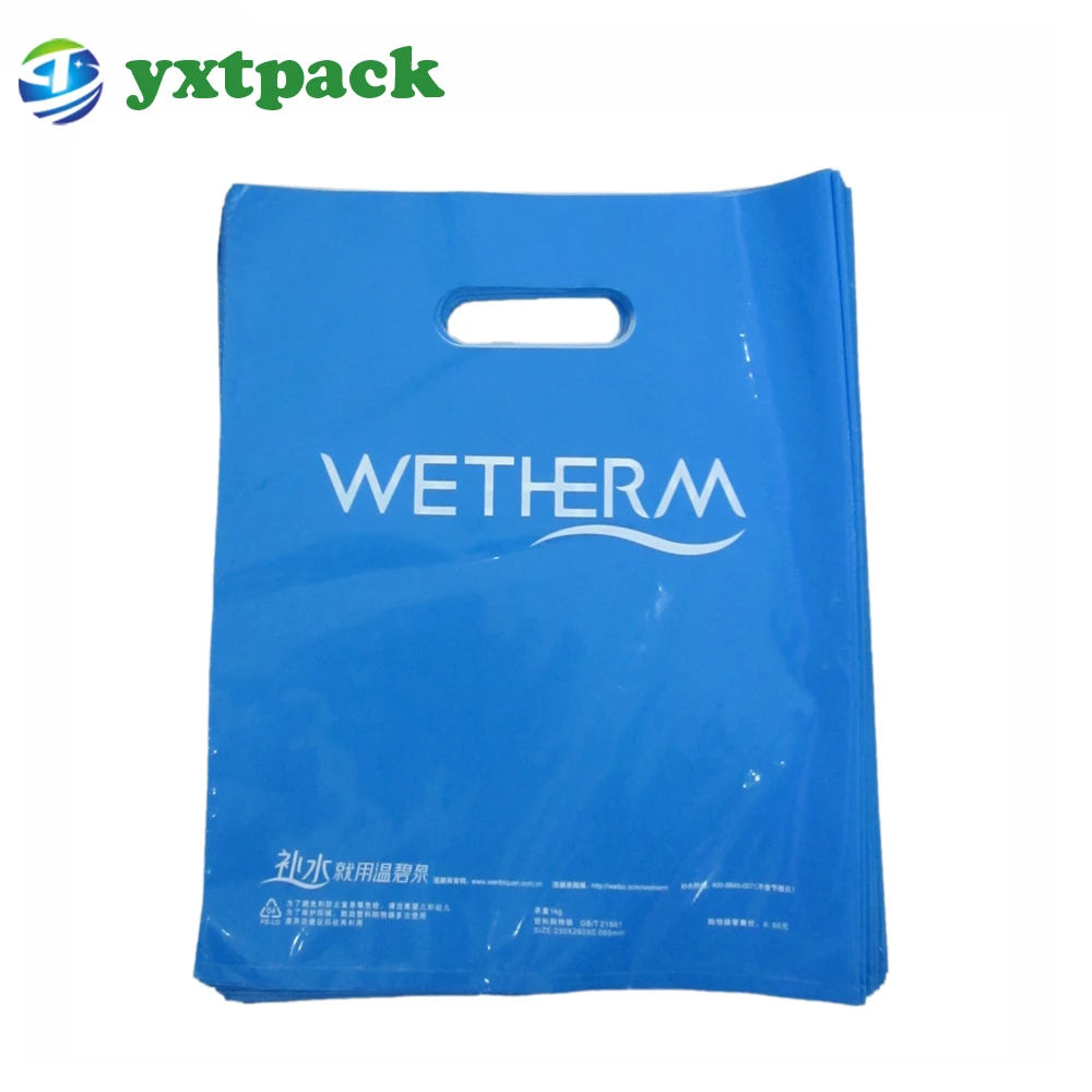 Manufacturer Design Biodegradable Cut Plastic Cosmetics Carry Bag Bags
