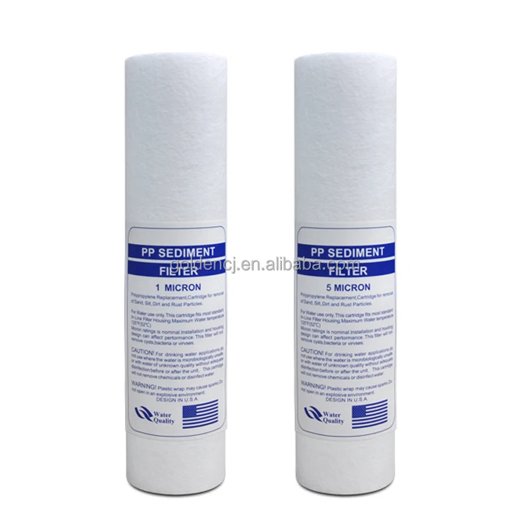 3 x 10/" PP Sediment Water Filter Cartridges 5 µm Micron for Drinking Water /& RO