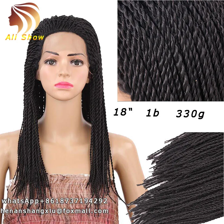 Synthetic Lace Front Twist Braiding Wigs For Black Womenafro Kinky 