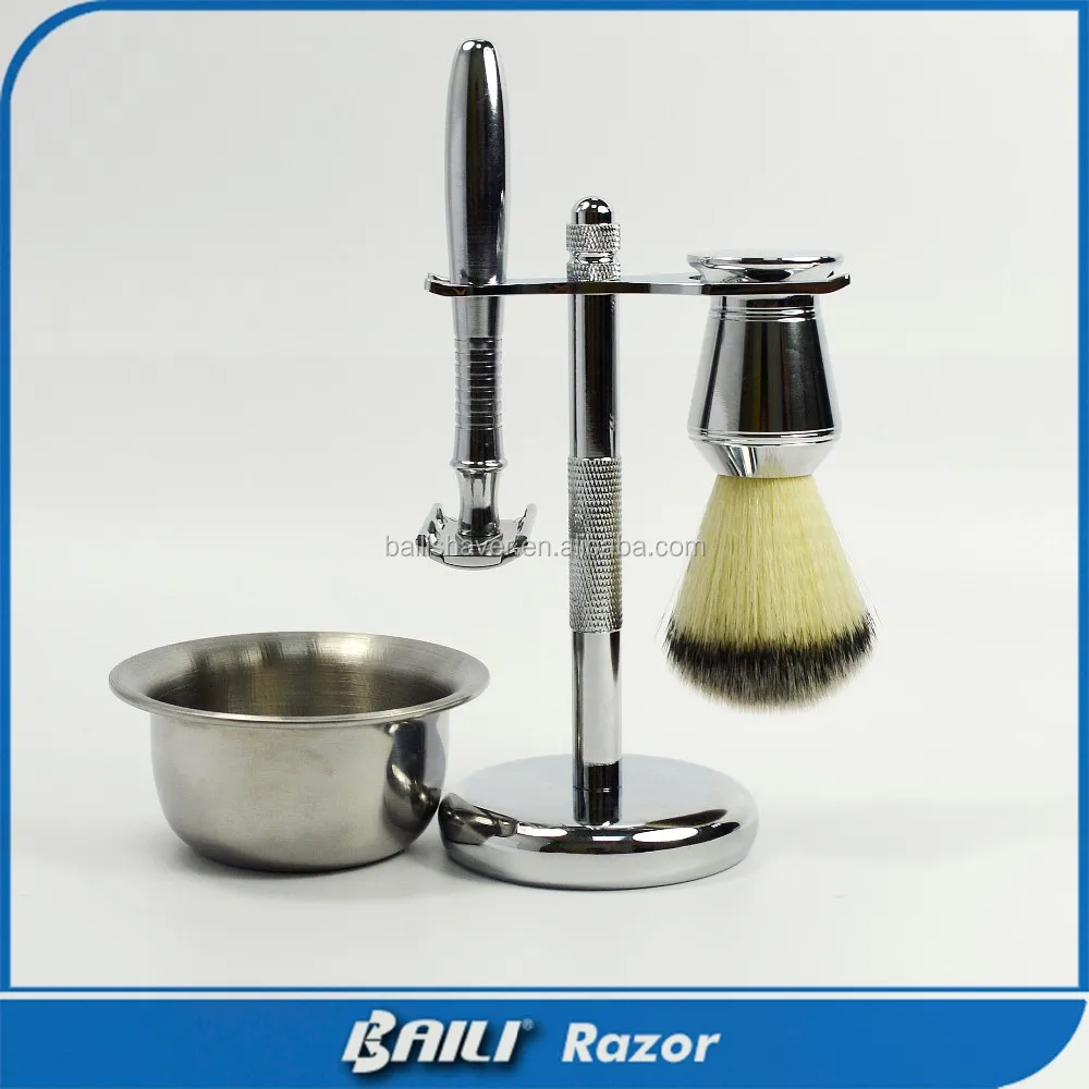 Most Popular Brush And Safety Razor Shaving Set For American Market
