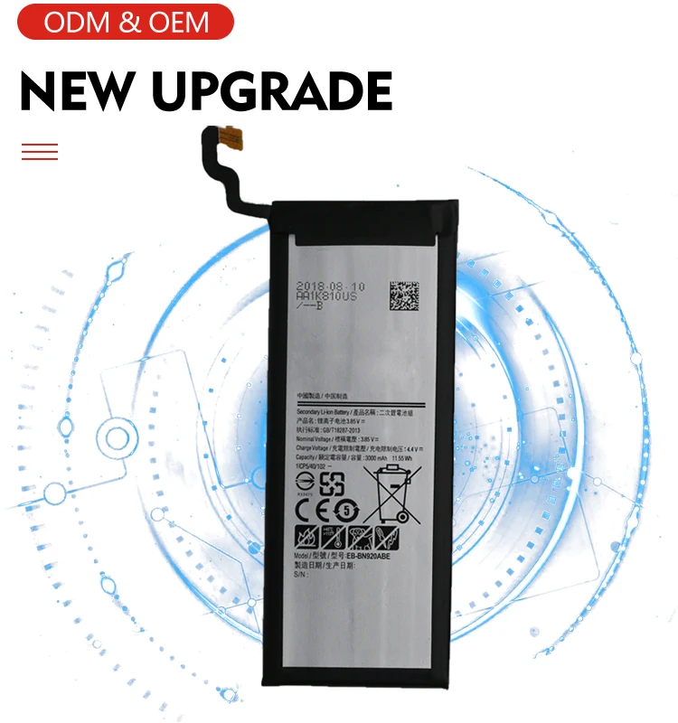 High Quality Original Smartphone Battery for Note5 Replacement for Samsung Note 5 EB-BN920ABE Replacement