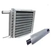 exhaust gas heat exchanger with aluminium or copper alloy fin material