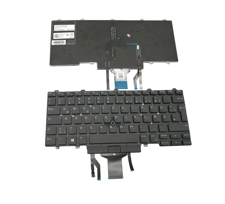 Laptop Components Replacement Parts Electronics Us Layout Black Color Replacement Backlit Keyboard No Frame For Dell Latitude 5550 E5550 E5570 5580 E5580