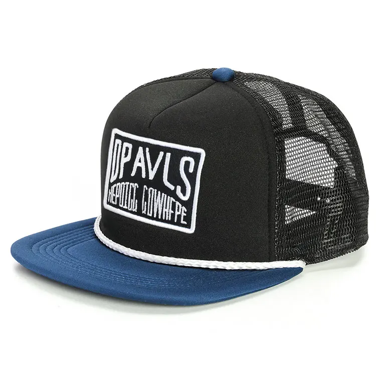 Custom Made Embroidery Flat Bill Rope Snapback Wholesale Cheap 5 Panel
