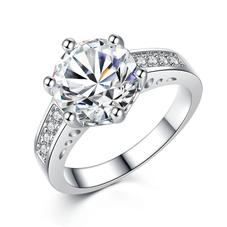 3wl008 White Gold Drill Bit Wedding Engagement Ring Diamond Ring Price