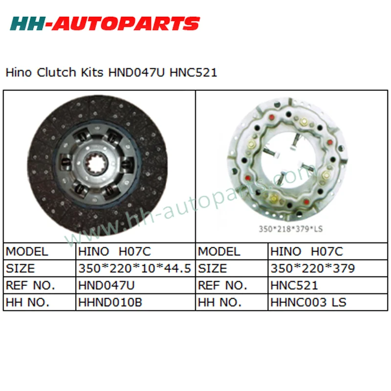 Hnd047u Hnc521 Clutch Kit For Hino Clutch Assembly Buy Clutch