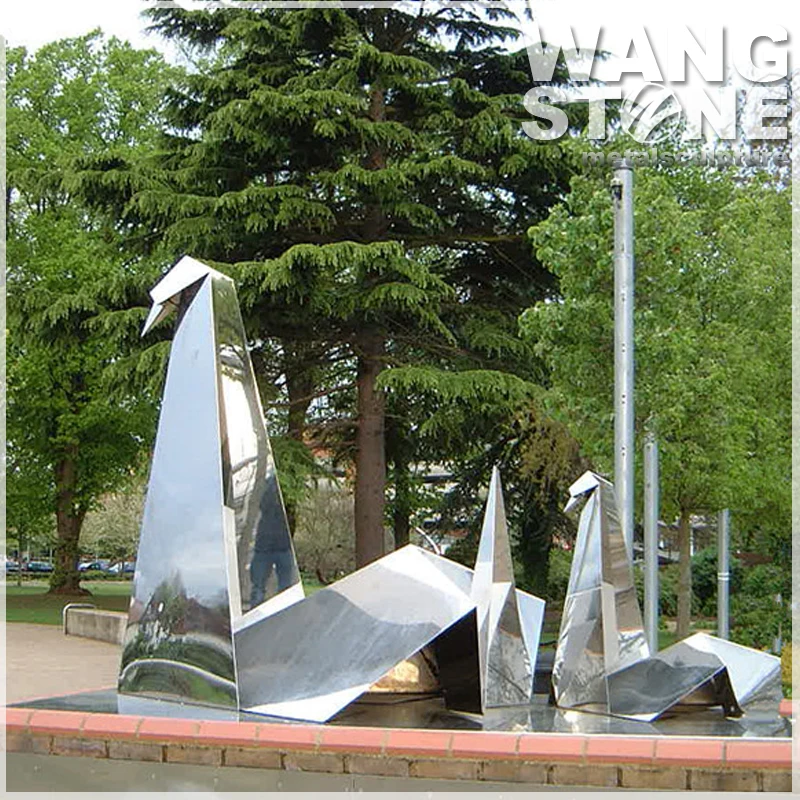 Large Stainless Steel Origami Crane Metal Garden Sculpture Buy Origami Crane Metal Sculpture