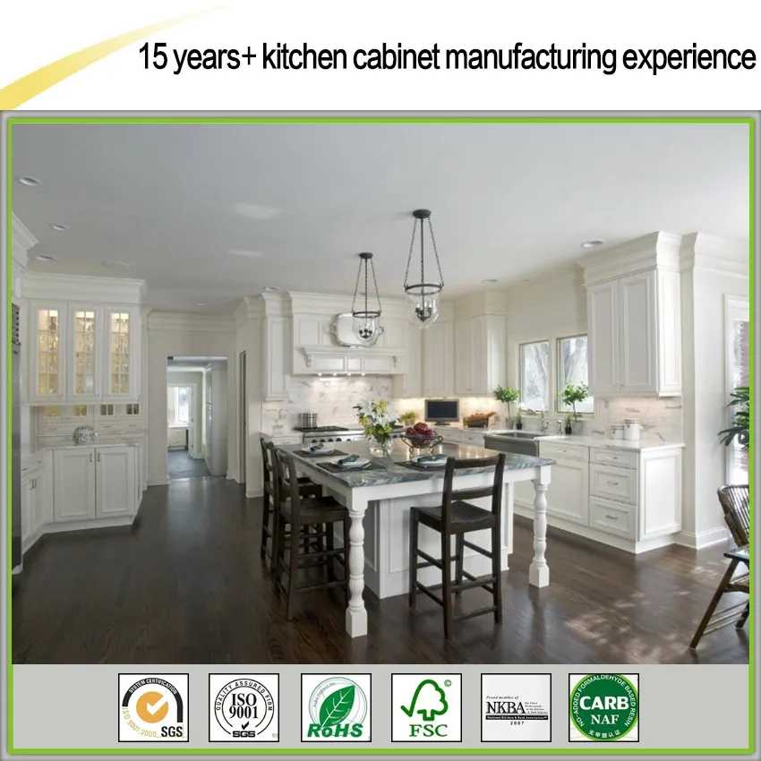 USA Hot Selling Solid Wood Kitchen Cabinet with Simple Designs