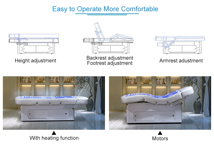 best quality electric heated water Spa massage table with LED light.jpg