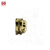 #3 gold color snap-on type train metal zipper sliders