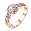 New Design Gold Wedding Jewelry For Girls Copper Zircon Ring R217