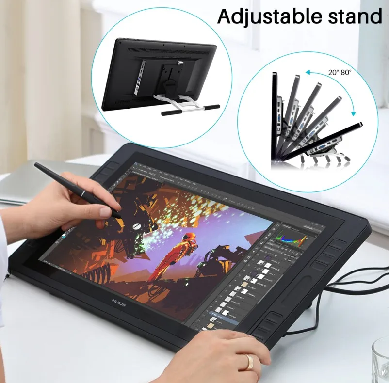 19 New 19 5 Huion Kamvas Pro Battery Free Professional Design Lcd Touch Screen Pen Display Tablet Buy Pen Display Tablet Huion Touch Screen Monitor Huion Kamvas Pro Graphic Tablet Monitor Drawing Monitor Product On