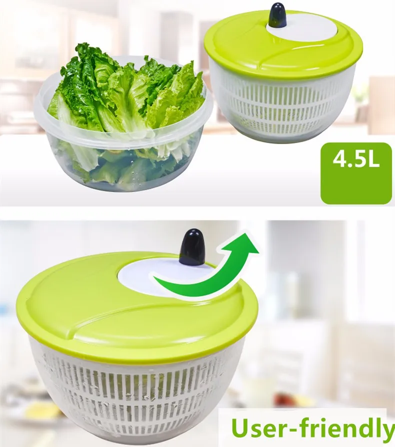 Bpa Free Quick Vegetables Dryer Drain Vegetable For Home Kitchen Salad