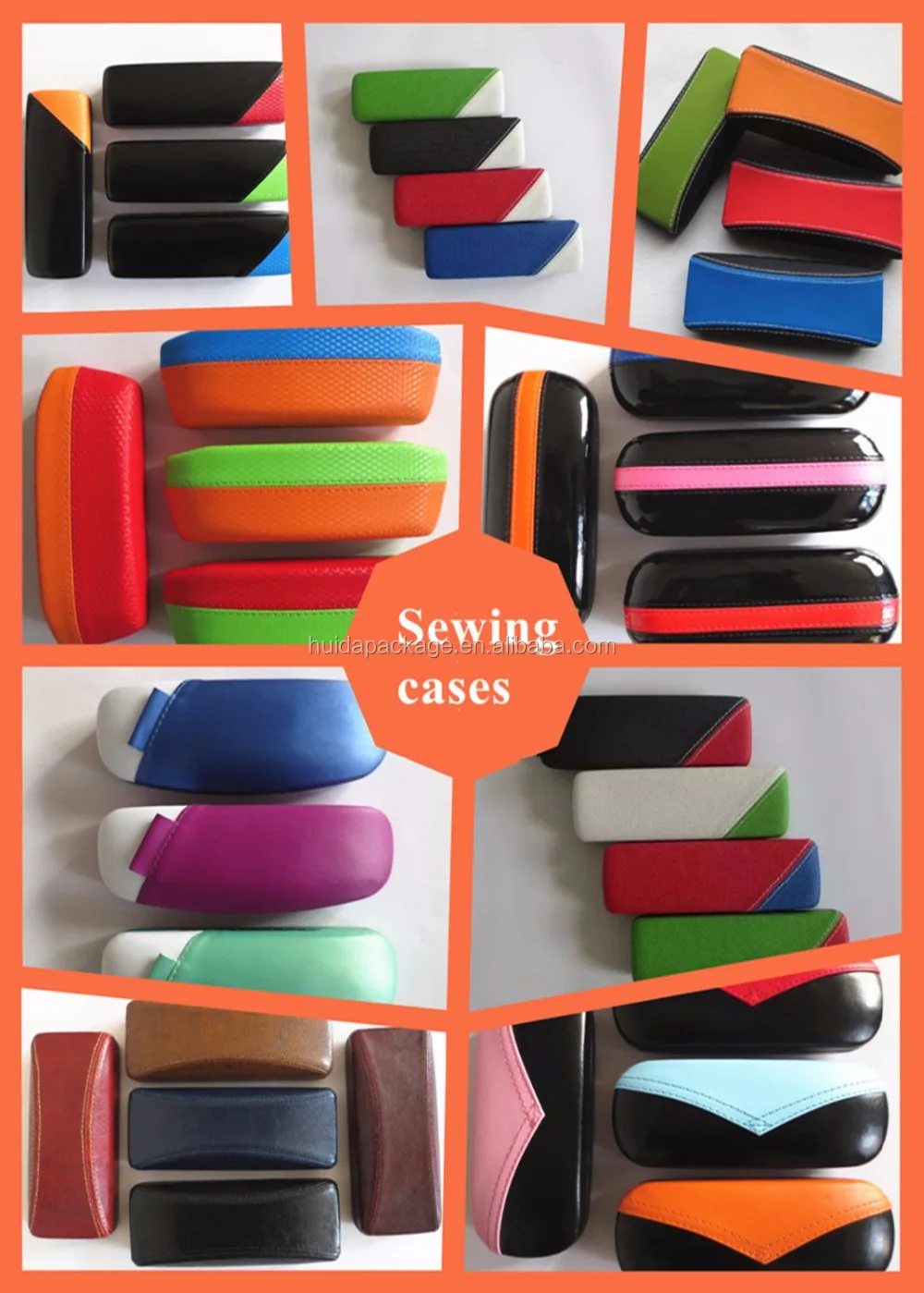 More Colors Top Quality Hard Metal Pu Leather Glasses Case/pen Cases