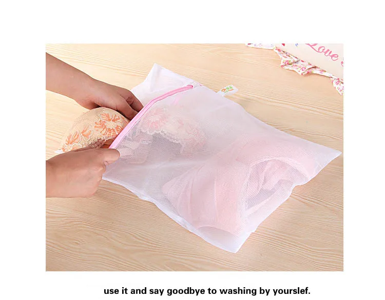 Fashion style zip lock cheap hotel waterproof mesh laundry bags for socks