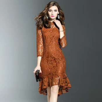 elegant lace dress with sleeves