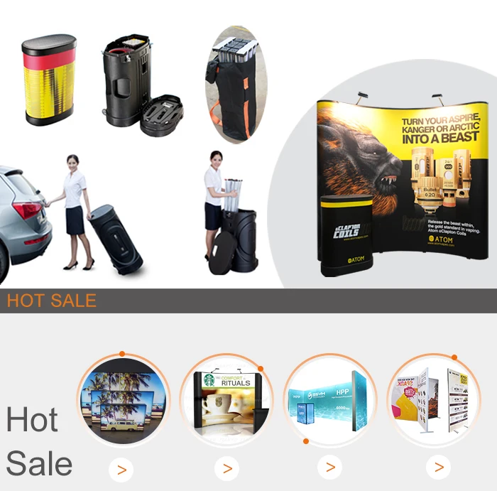 Curved Floor Backdrop Pop Up Trade Show Display Booth