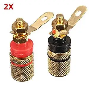 Pink Lizard 2X2Pcs Speaker Terminal Binding Post Banana Plug Socket Connector