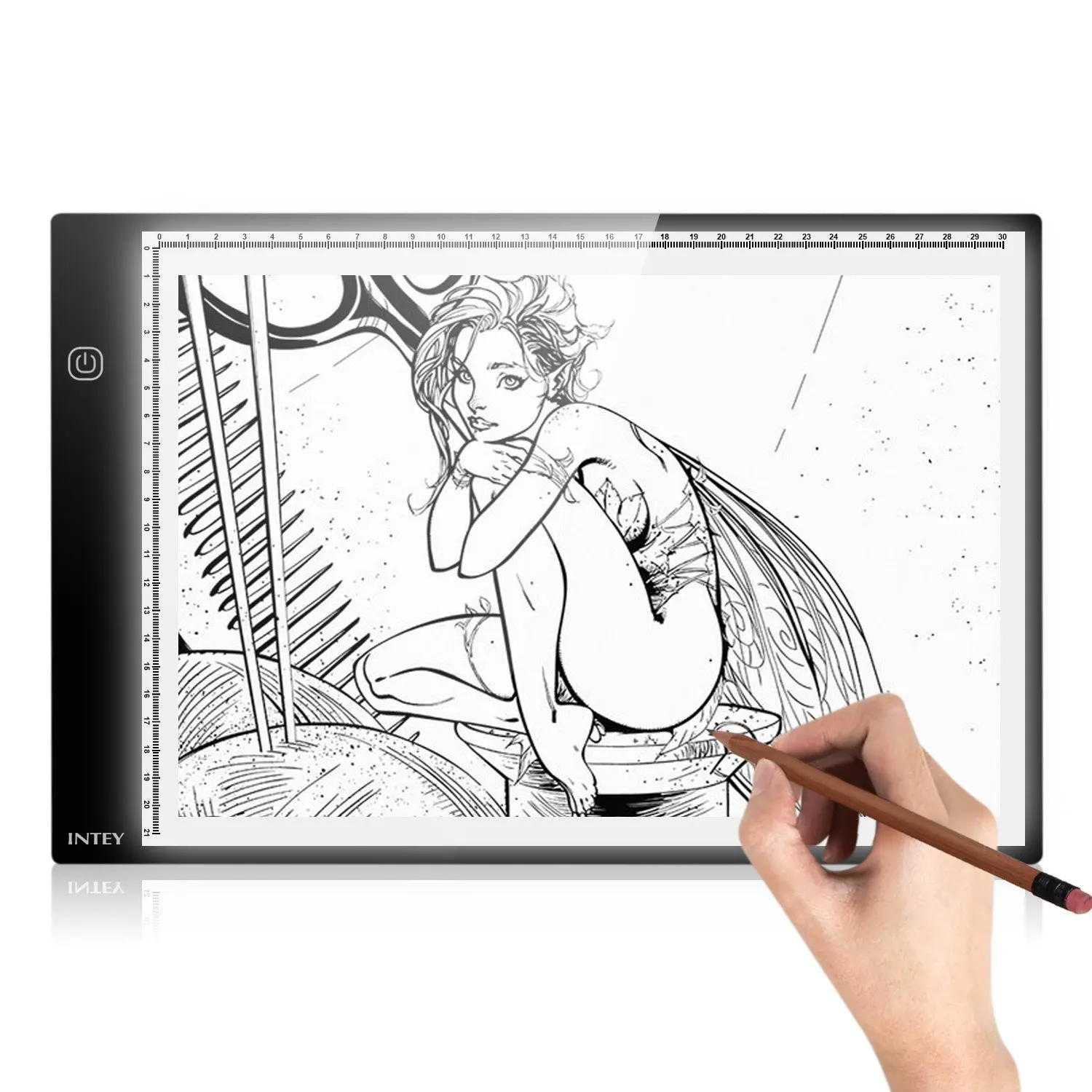 LED Light Box A2 Stepless Dimming Control Tracing Board with USB Power Cable Pencils Clips for Kids Artists Drawing Sketching Animation