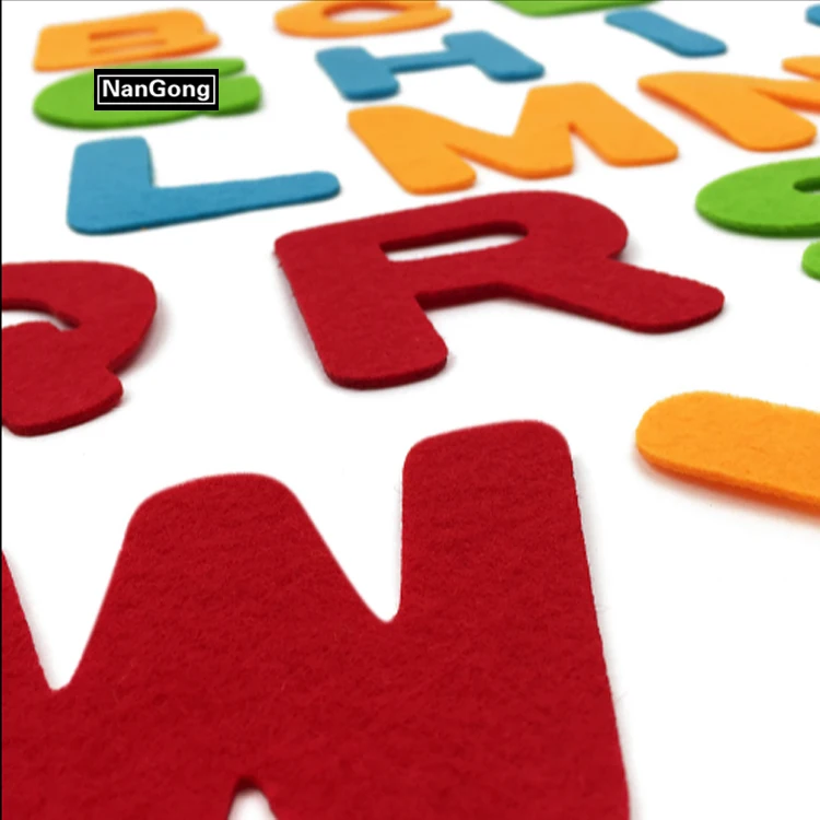 Customized Die Cut Adhesive Felt Alphabet Letter Stickers For Diy Craft