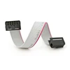 IDC 2.54MM pitch 20CM JTAG ISP AVR Download Cable Wire FC-14PIN Connector Gray Flat Ribbon Data Cable