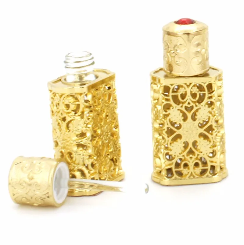 6ml Empty Refillable Bahrain Style Enameled Metal And Glass Perfume