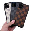Miroos 2019 New design fashion lv Grid Pattern PU leather case for iPhone 11 luxury leather case for iPhone 11 pro max case