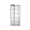 Tall Full Vision Pentagon Silver Store Display Glass Furniture Corner Showcase