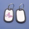 custom pink butterfly design dog tag charms with rhinestone