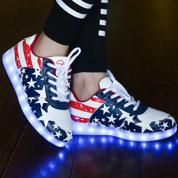 Manufacturers Wholesale glowing shoes with lights up led luminous shoes a new simulation sole led shoes for adults neon basket