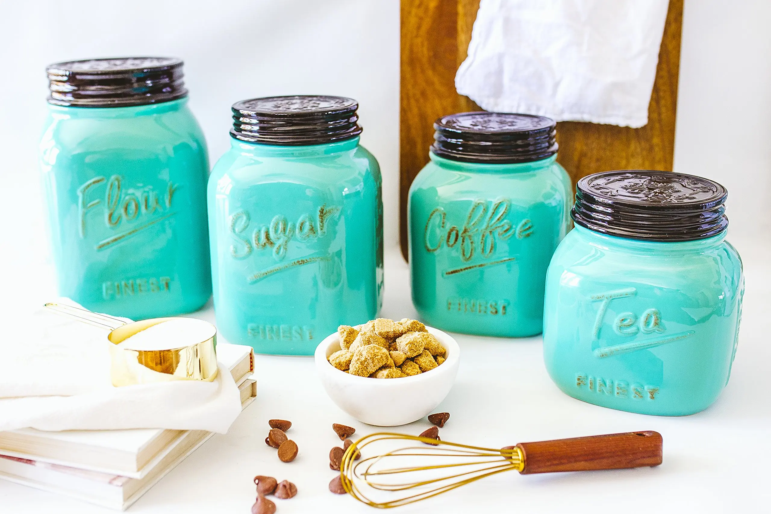 Cheap Teal Canister Set, find Teal Canister Set deals on line at