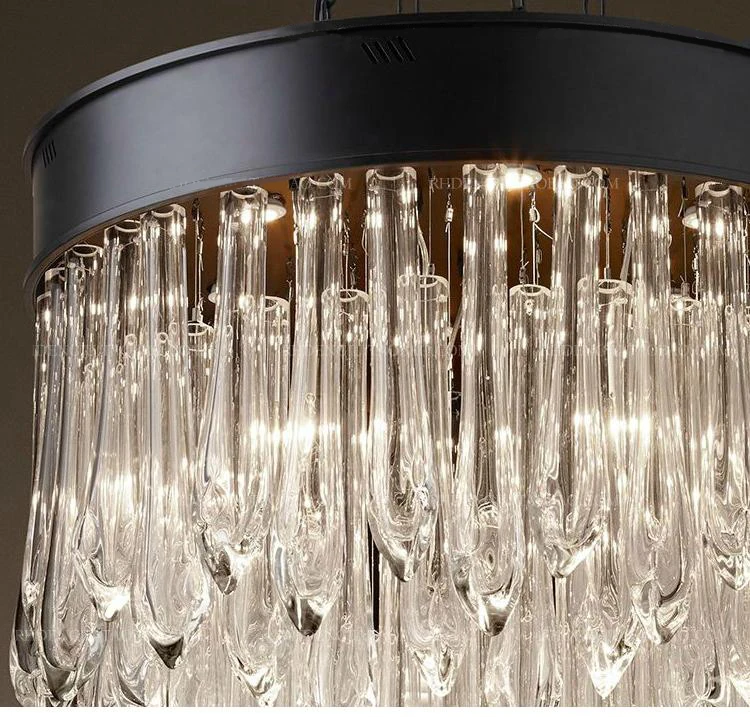 US style Black color modern decorative lighting water drop crystal chandelier