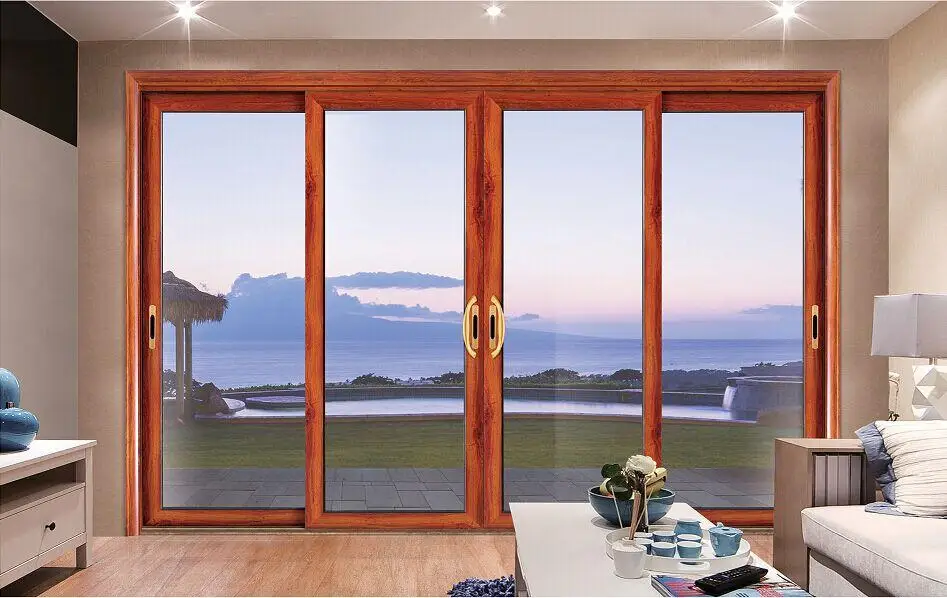 Design Commercial Two Glides China Supplier Air Ventilation Sliding Glass Door For Bedrooms