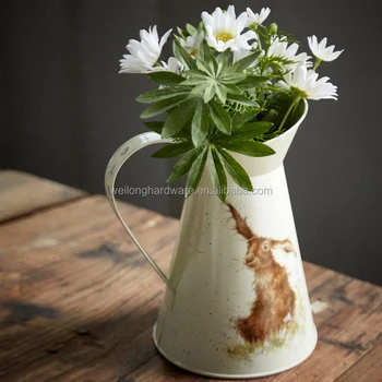 Most Popular Galvanized Milk Jug Metal Garden Decoration Water