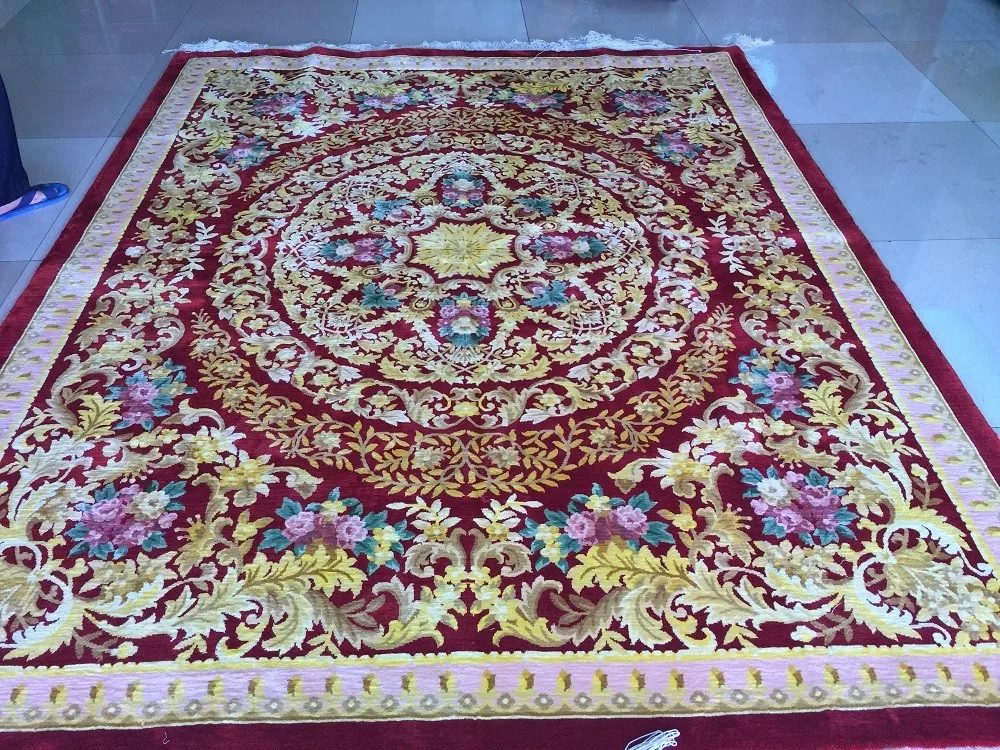 Abusson Floral Design Chinese Silk Hand Knotted Rugs Buy Hand Knotted
