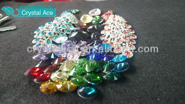18X25mm Oval Emerald green glass stones 1000 pcs clear stock