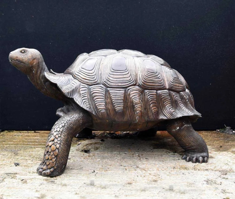 Realistic Turtle Sculpture Bronze Giant Tortoise Garden Statue - Buy ...