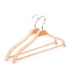 Custom logo natural laminated clothes wooden hanger wholesale