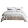 Customize Logo size and Label Wholesale White Base With Cotton and Polyester 40*40S 110-90 Star hotel Bed Sets Bed Linen