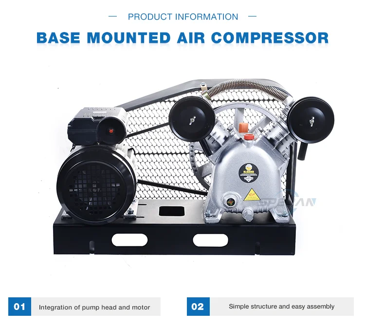 High Quality 1.1kw 2hp Base Mounted Air Compressor Without Tank Buy