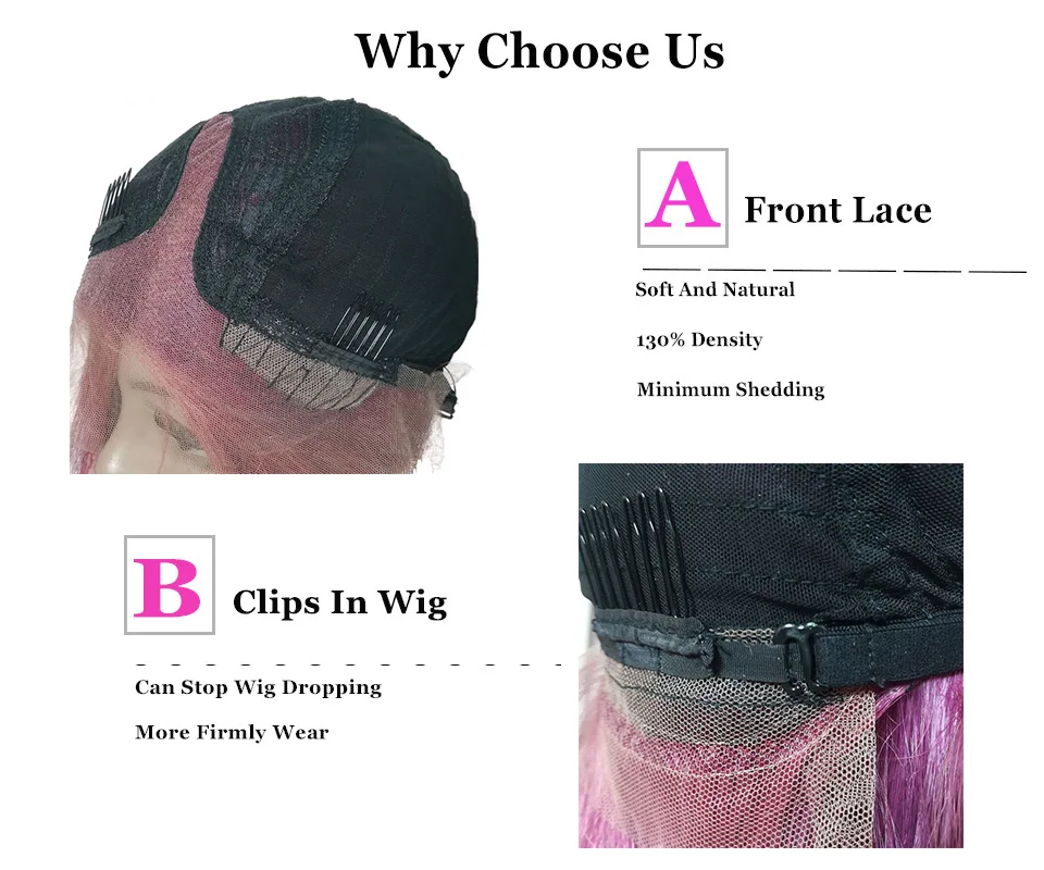 Brazilian Hair Straight Purple Wig,Horse Hair Wigs,Guangzhou Dreadlocks Wig Lace Front Wig Buy