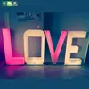 48" inches large outdoor remote controlled led light up wedding love letter