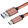 Commonly Use 3.1 USB Type C Cable Nylon Mesh Aluminum Shell USB-C 10ft 3M or customized