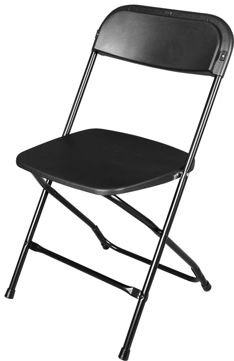 plastic folding chairs black