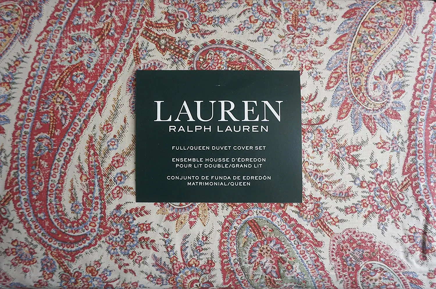 Buy Lauren Ralph Lauren Bedding 3 Piece Duvet Cover Set Paisley Pattern ...