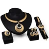 Fashion Women High Grade 18K Gold Plated Necklace Earrings Bracelet Ring 4 Piece Jewelry Set